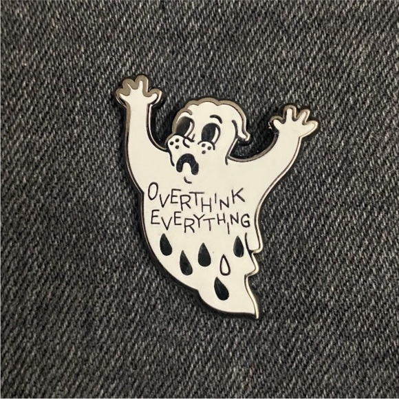 Overthink Everything Ghost Pin - Picture 4 of 7